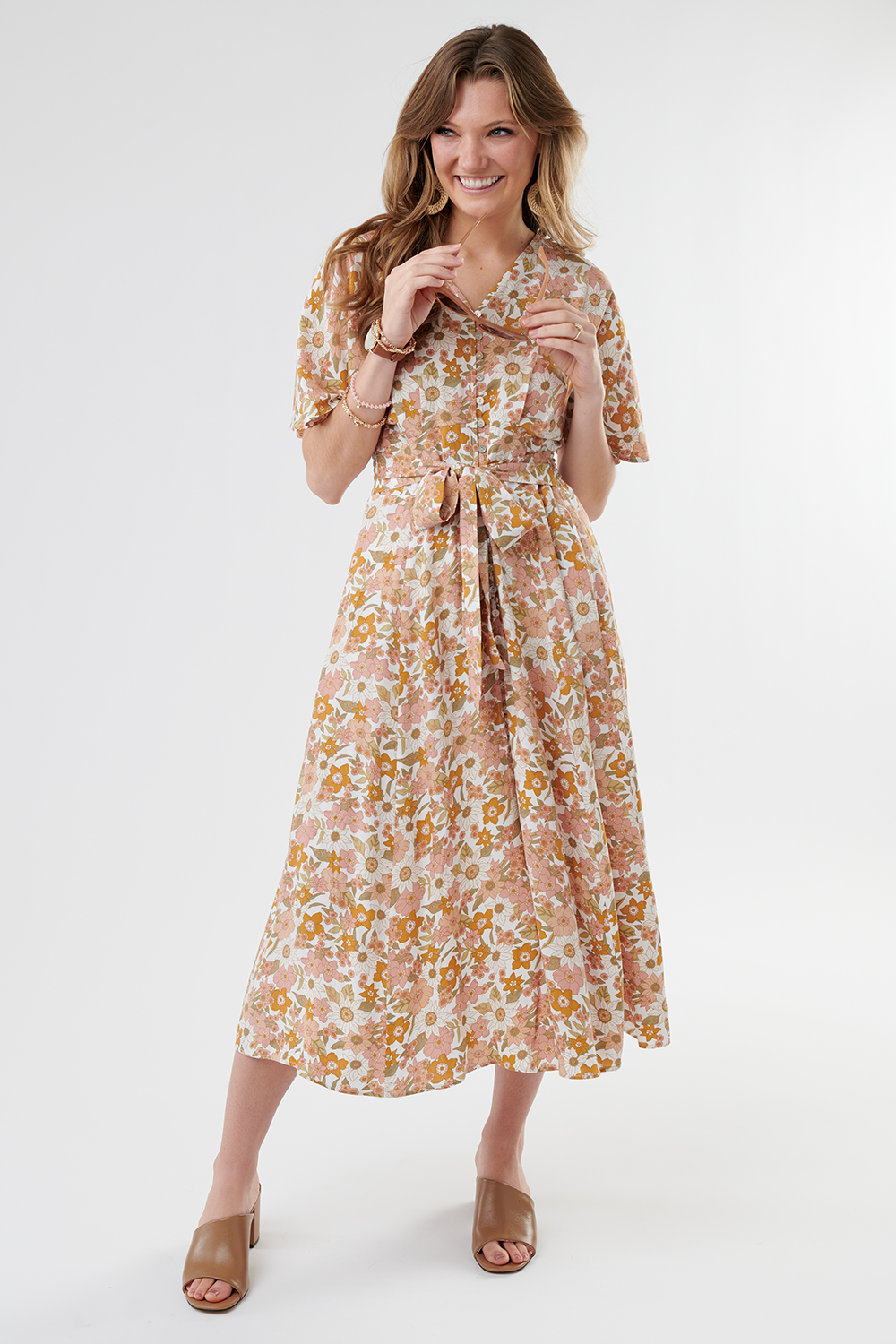 Dolman Sleeve Tie Waist Dress | Sweet Salt Clothing