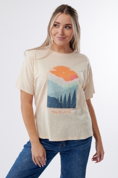 Graphic Tee Peach