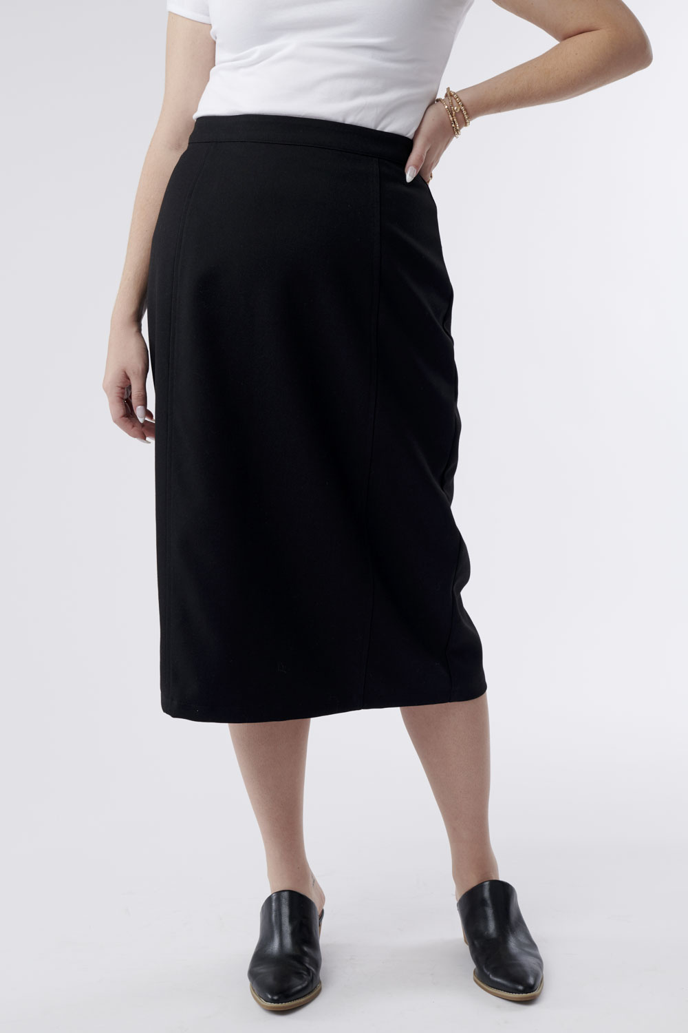 Skirt Perfect Pencil Midi Black | Sweet Salt Modest Clothing