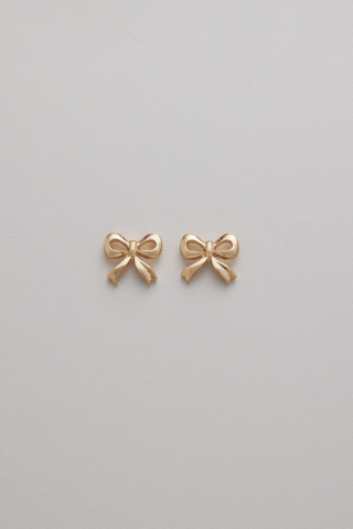 Earring Gold Dainty Bow