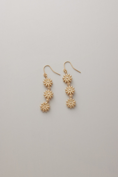 Earring Gold Flowers