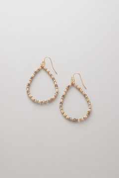 Earring Gold Hoop Beaded