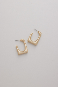 Earring Gold Rectangle