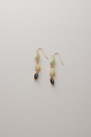 Earring Gold Resin Beads