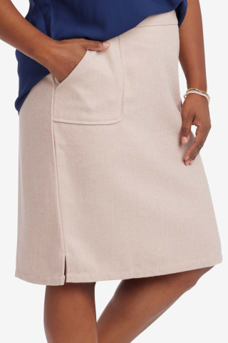 Womens pink patch pocket pencil modest skirt