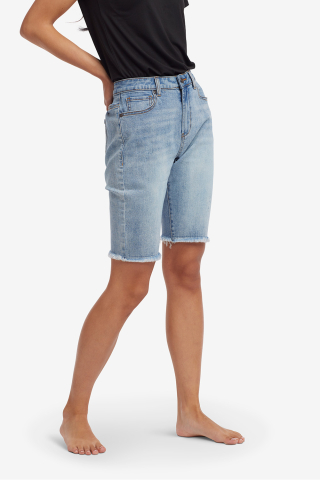 Frayed Hem Bermuda Shorts