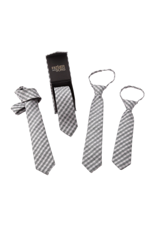 Father and Sons Ties Black Check