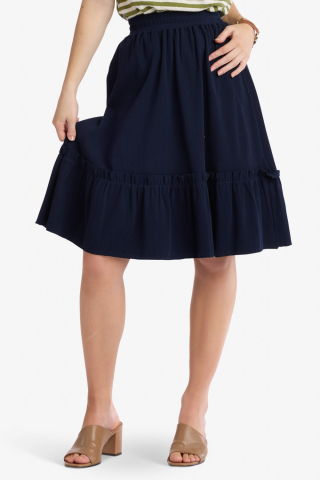 Blue Ruffle Modest Skirt